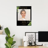 groen begrafenis viering van het leven foto teken poster (Thuiskantoor)