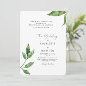 Groen Beide sets van ouders Afgeronde bruiloft Kaart (Staand voorkant)