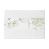 Groen & Beige Bloemen Bruiloft Uitnodiging Belly B Uitnodigingen Wikkel (Achterkant Voorbeeld)