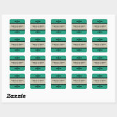 Groen/beige Fancy art Deco Wedding Stickers (Vel)