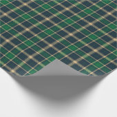 Groen beige  gevlochten schuurpatroon voor de zeev cadeaupapier (Hoek)