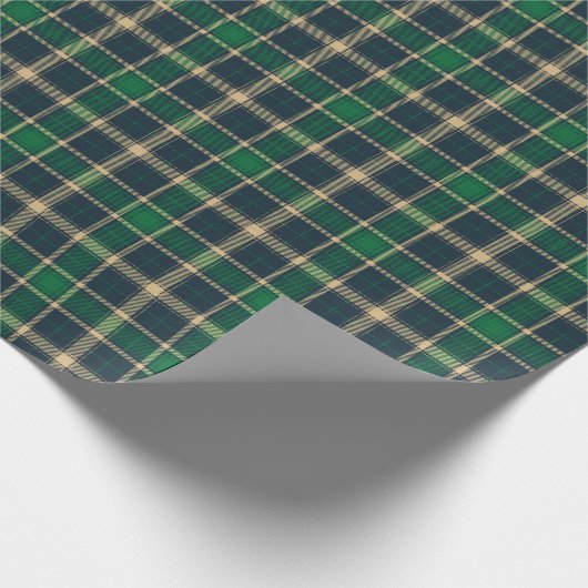 Groen beige  gevlochten schuurpatroon voor de zeev cadeaupapier (Hoek)