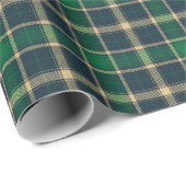 Groen beige  gevlochten schuurpatroon voor de zeev cadeaupapier (Rol Hoek)