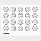 Groen & Beige Jubileum Dank Je Sticker (Vel)