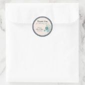 Groen & Beige Jubileum Dank Je Sticker (Tas)