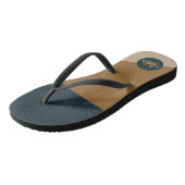  Groen Beige kleurenblok monogram Teenslippers (Schuin)