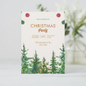 Groen Beige Winter Kerstmis Kaart (Staand voorkant)