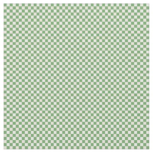 Groen, Beige & Wit Plaid Patroon Stof (Close Up)