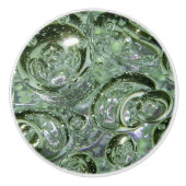groen bellenglas keramische knop (Voorkant)