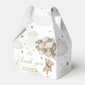 Groen Beren ballon Baby shower Bedankdoosjes (Achterkant)