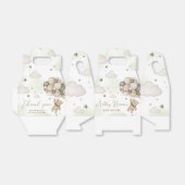 Groen Beren ballon Baby shower Bedankdoosjes (Uitgevouwen)