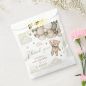 Groen Beren ballon Baby shower Bedankzakje (Gezegeld)