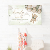 Groen Beren ballon Baby shower Spandoek (Insitu)