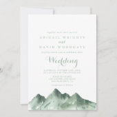 Groen bergachtig land voor- en achterhuwelijk kaart (Voorkant)