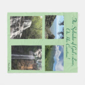 Groen, bergen en watervallen, fleece deken (Voorkant (Horizontaal))