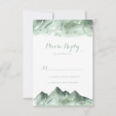 Groen berglandkalligrafie RSVP (Voorkant)
