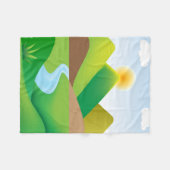 Groen berglandschap met rivier fleece deken (Voorkant (Horizontaal))