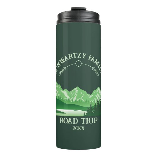  groen bergmeer Sunset Thermosbeker (Voorkant)