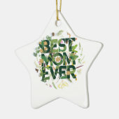 Groen Beste Mam Ooit Moederdag Gifts Keramisch Ornament (Links)