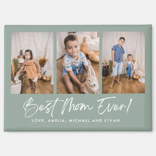 Groen Beste Moeder Ooit Drie Fotomagneten Magneet
