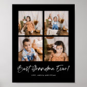 Groen Beste Oma Ooit Vier Foto'S Poster (Voorkant)