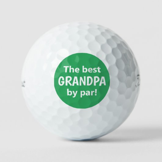 Groen Beste Opa Door Par Vaderdag Golfballen (Voorkant)