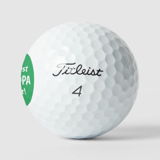 Groen Beste Opa Door Par Vaderdag Golfballen (Logo)