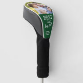 Groen Beste Pap door Par Custom Foto Vaderdag Golfheadcover (Schuin)