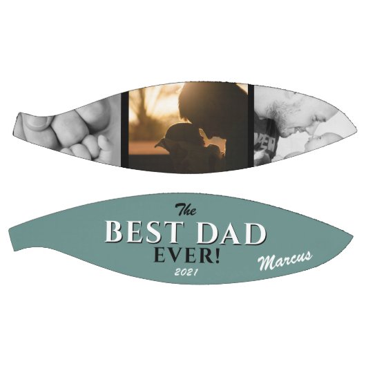 Groen Beste Pap Ooit Vaderdag Keepsake 3 Foto Basketbal (Panelen)