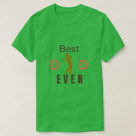 Groen Beste Papa Ooit Golfer Cool Modern Vaderdag T-shirt