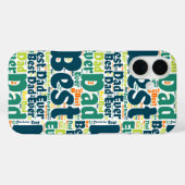 Groen Beste Papa Ooit iPhone / iPad Case (Achterkant (horizontaal))