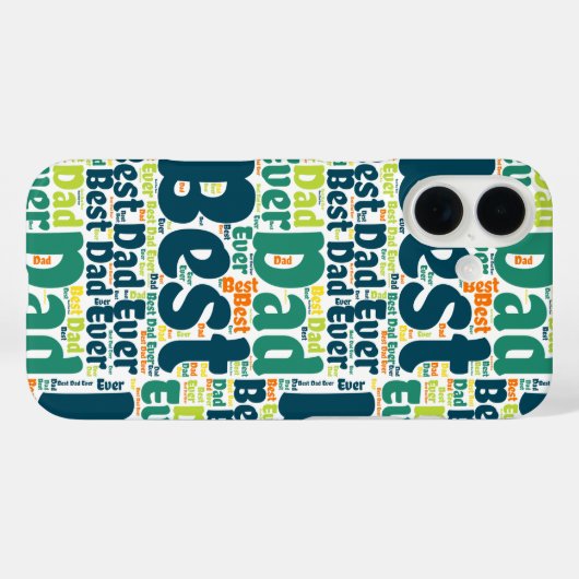 Groen Beste Papa Ooit iPhone / iPad Case (Achterkant (horizontaal))