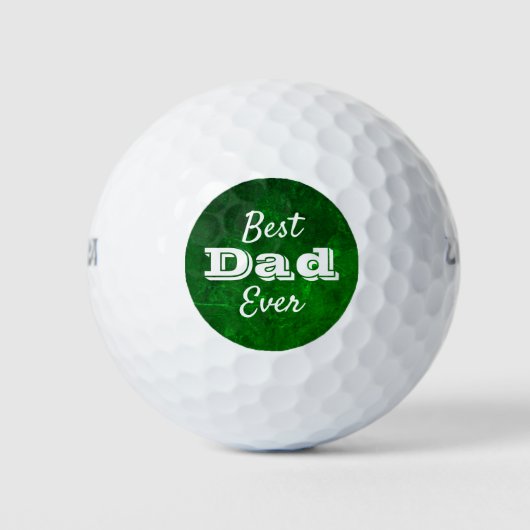Groen Beste Papa Ooit Modern Bold Script Typografi Golfballen (Voorkant)