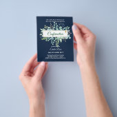 Groen bevestigingsuitnodiging modern dubbelzijdig flyer (Hand)