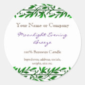 Groen bewerkbare zeep bewerkbaar klein 1½" ronde sticker (Voorkant)