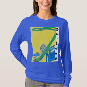 Groen bewustzijn in een schoen t-shirt