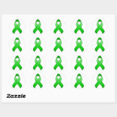 Groen Bewustzijnslint Ronde Sticker (Vel)