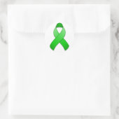 Groen Bewustzijnslint Ronde Sticker (Tas)