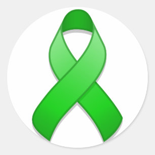 Groen Bewustzijnslint Ronde Sticker