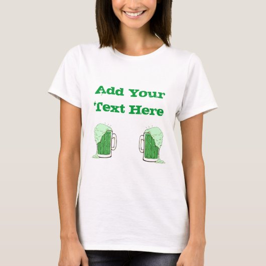 Groen Bier Custom Vrouwen T-shirt (Voorkant)