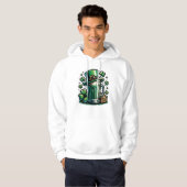 Groen Bier en Leprechaun Pet Hoodie (Voorkant volledig)