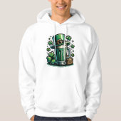Groen Bier en Leprechaun Pet Hoodie (Voorkant)