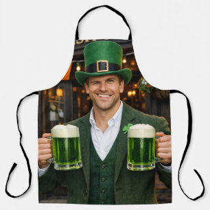 Groen Bier Iers All-Over Print Schort nummer 2
