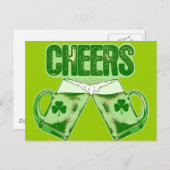 Groen bier juichen briefkaart (Voorkant / Achterkant)