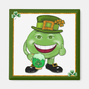 Groen Bier & Shamrocks 2 Magneet