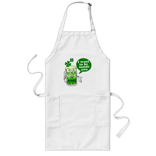 Groen bier wil in je zijn lang schort (Voorkant)