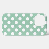  Groen, Big Polka Dots iPhone Hoesje (Achterkant (horizontaal))