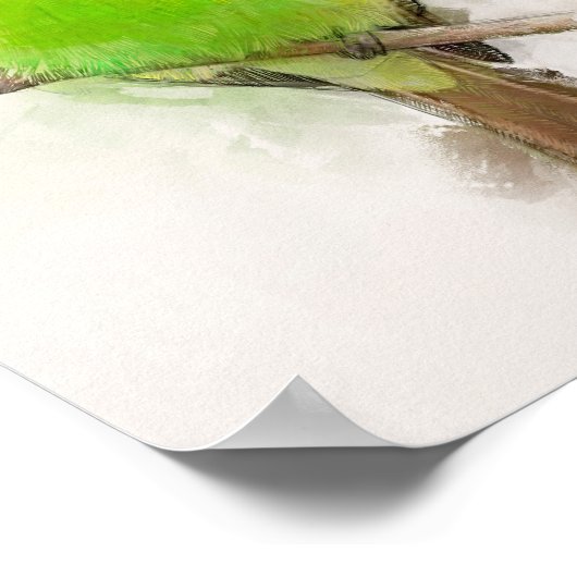 Groen bijeneter portret poster (Hoek)