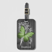 Groen bijtend Butterfly - Bagagelabel (Voorkant (verticaal))