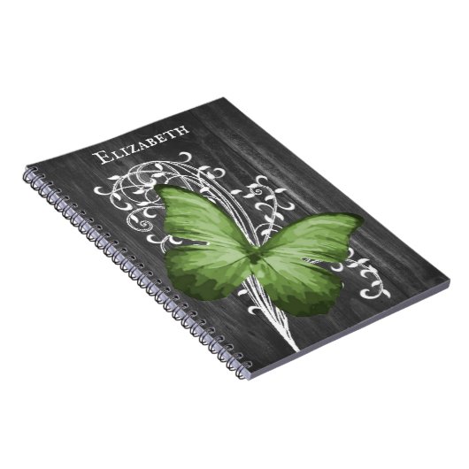 Groen bijtend Butterfly - Notitieboek (Rechterzijde)